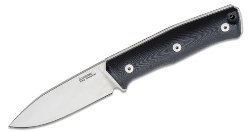 Lionsteel Fixed Blade SLEIPNER Satin G10 Handle, Leather Sheath B35 GBK