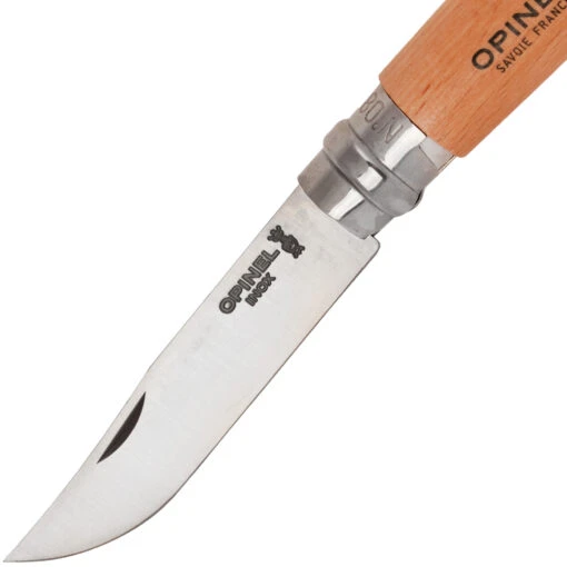 Opinel 123080 N08 Inox Griff Aus Buchenholz – Bild 2