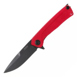 ANV Knives ANVZ100-025 Z100 Sleipner DLC Black Plain Edge Liner Lock G10 Red
