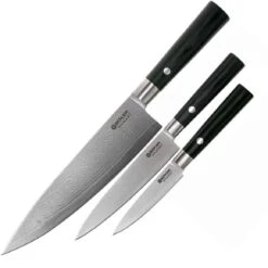 Böker Manufaktur 130420SET Set Kochmesser 3 St. Schwarz