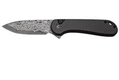 CIVIVI Button Lock Elementum II Twill Carbon Fiber Overlay On Black G10 Handle Damascus Blade C18062 -Messerladen 5b1fd27122bcaf6a74d806db7eb15306