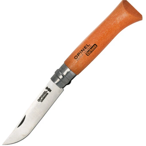 Opinel 113080 N08 Carbon Griff Aus Buchenholz