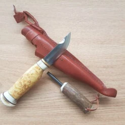 WOOD JEWEL Fixed Blade Knife With Firesteel WJ23J