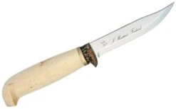 Marttiini Deluxe Lynx Bronze Stainless Steel/curly Birch*/leather/finger Quard 450012