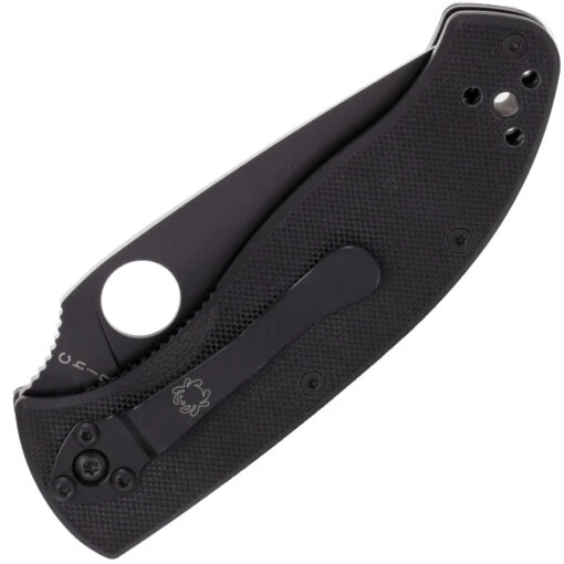 Spyderco C122GBBKPS Tenacious G-10 Black Black Blade – Bild 4