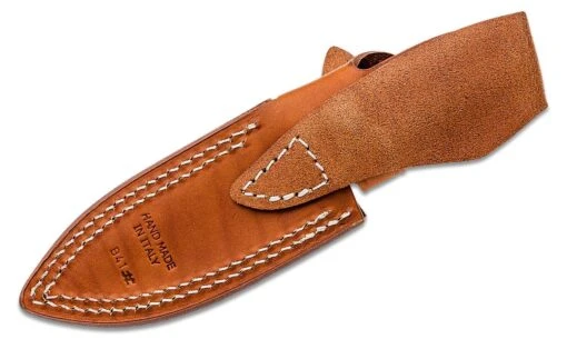 Lionsteel Fixed Blade Sleipner Steel Stone Washed, OLIVE Wood Handle, Leather Sheath B41 UL – Bild 4