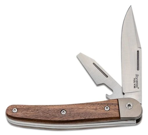 Lionsteel M390 Clip Blade, Screw Driver Blade, Santos Wood Handle, Ti Bolster & Liners JK2 ST – Bild 2