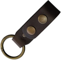 JOKER Brown Leather Dangler, Ring 3cm. DG02