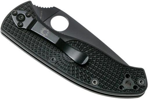 Spyderco C122PBBK Tenacious Black FRN – Bild 8
