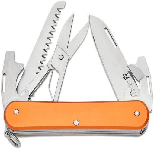 Fox Knives FOX VULPIS FOLDING KNIFE STAINLESS STEEL N690co POLISH BLADE,ALLUMINIUM ORANGE HANDLE – Bild 2