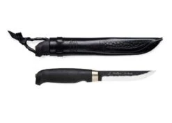 Marttiini Lynx Black Edition Carbon Steel/ Black Birch, Protective Oil Coating/black Leather 131013