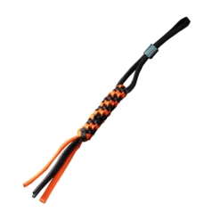 WE Knife Orange/Black Tied Paracord Lanyard Blue Round Ti Bead A-01C
