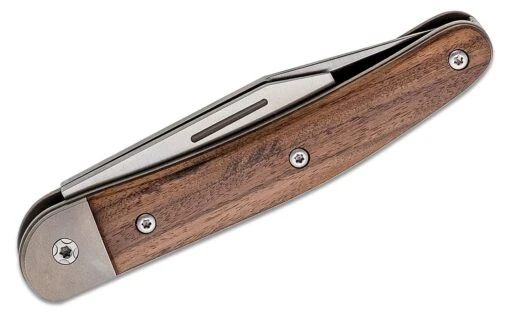 Lionsteel M390 Clip Blade, Screw Driver Blade, Santos Wood Handle, Ti Bolster & Liners JK2 ST – Bild 3