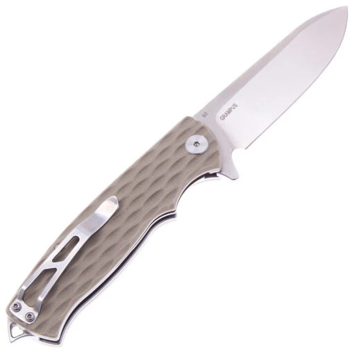 Bestech GRAMPUS D2, Stone Wash+satin, Beige G10 BG02C – Bild 2